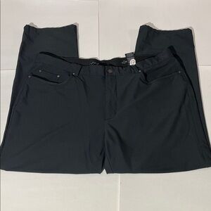 Greg Norman Mens Black Athletic Pants Golf sz 38x29 Slacks Trousers